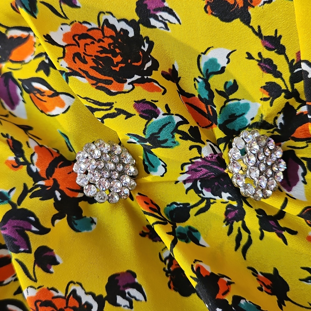 Zara Ruched Floral Pattern Mini Skirt - Picture 2 of 5